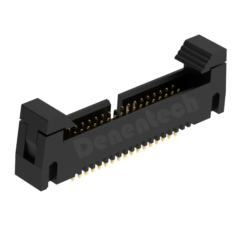 Denentech 热销1.27mm牛角H11180度双排传统牛角插座