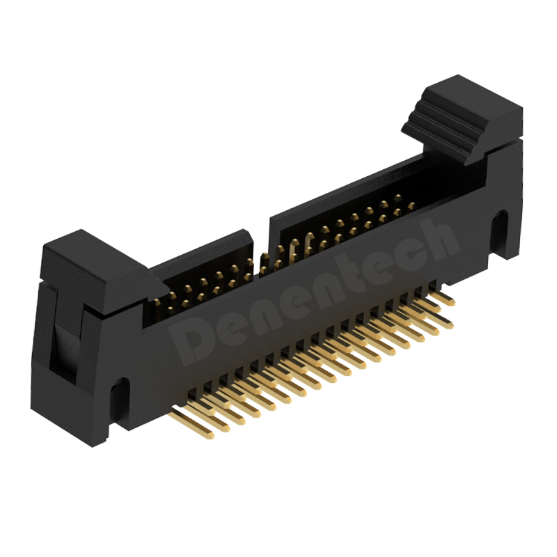 Denentech 工厂自销1.27mm牛角H1190度 双排折弯勾勾牛角座连接器
