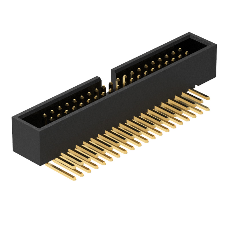 Denentech热卖1.27mmH4.9双排90度插板 简牛接插件 简牛连接器
