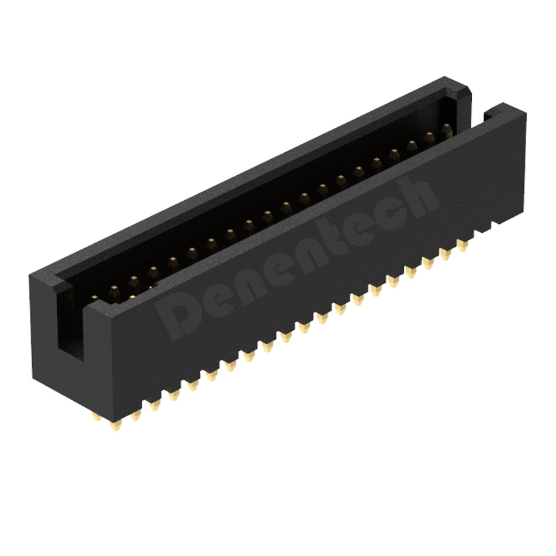 Denentech高品质产品1.27mmH5.7双排180度直插+排针简牛连接器