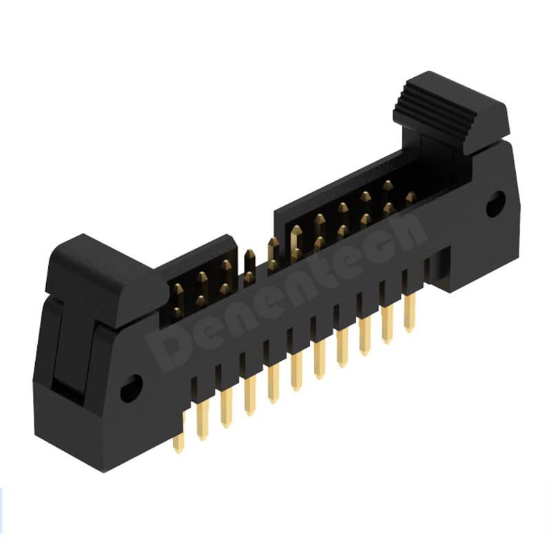 Denentech 质量好2.00mm牛角H12.0 180度双排针卡扣勾勾牛角黑色