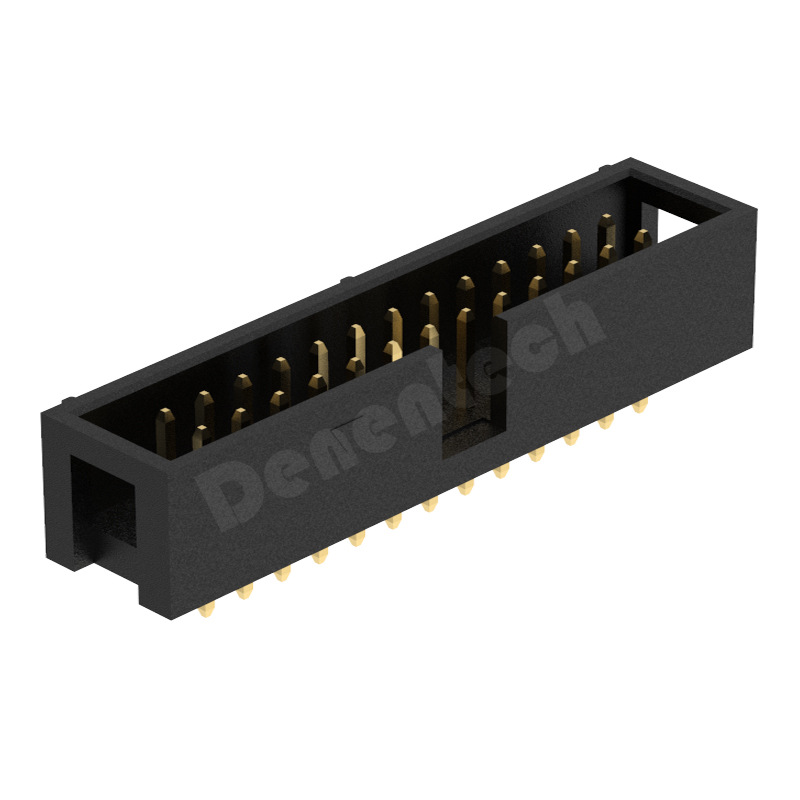 Denentech接受定制2.54mmH8.9双排180度简牛连接器