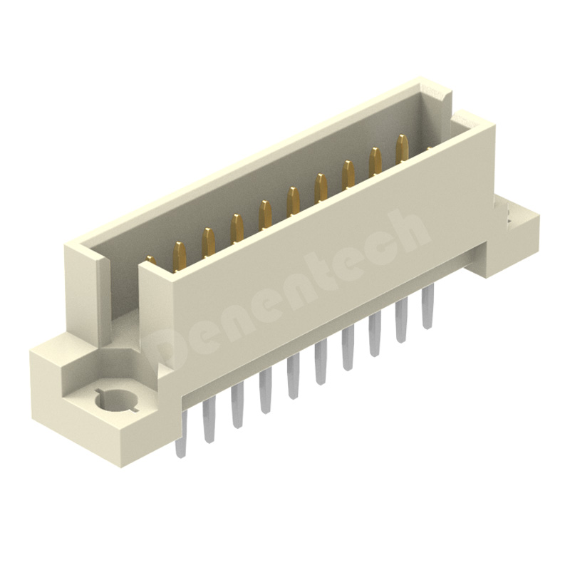 Denentech热销产品2.54mm双排180度插板公座 DIN41612连接器