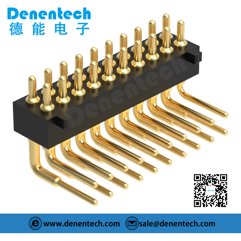 Concave Pin Denentech high-quality1.27MM pogo pin H2.0MM dual row female right ...