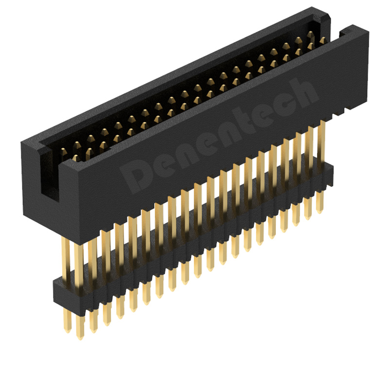 Denentech工厂直销 1.27mm简牛H5.7双排180度+排针