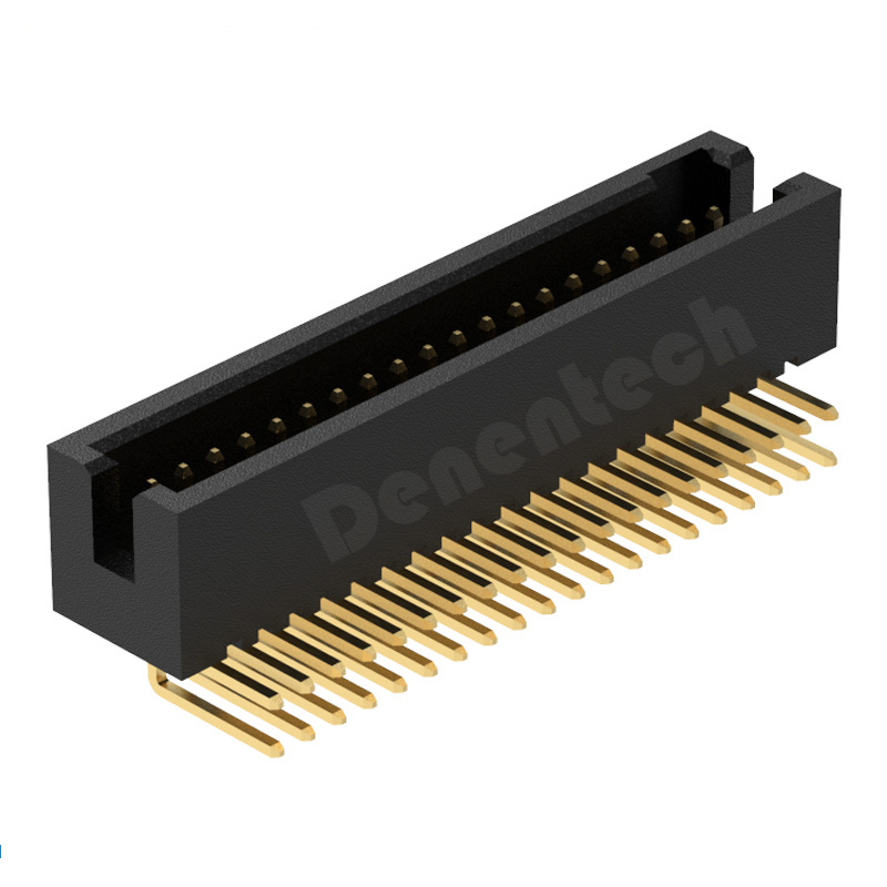Denentech工厂定制1.27mmH5.7双排90度插板简牛连接器