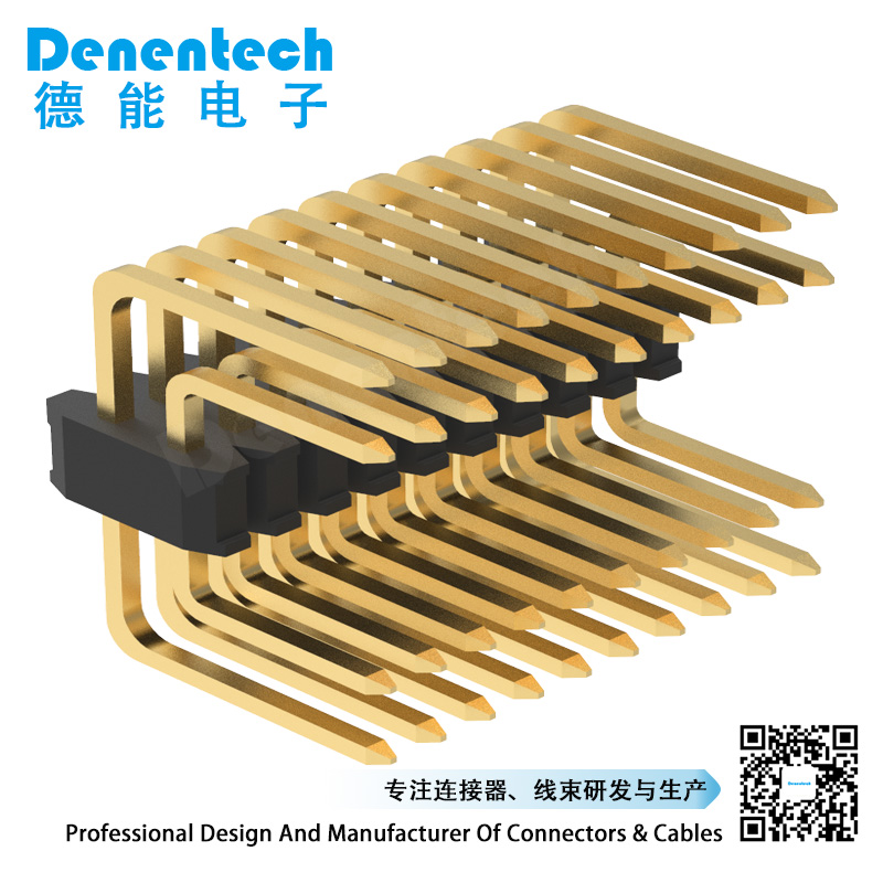 Denentech high quality 0.8mm dual row button entry U Type pin header ...