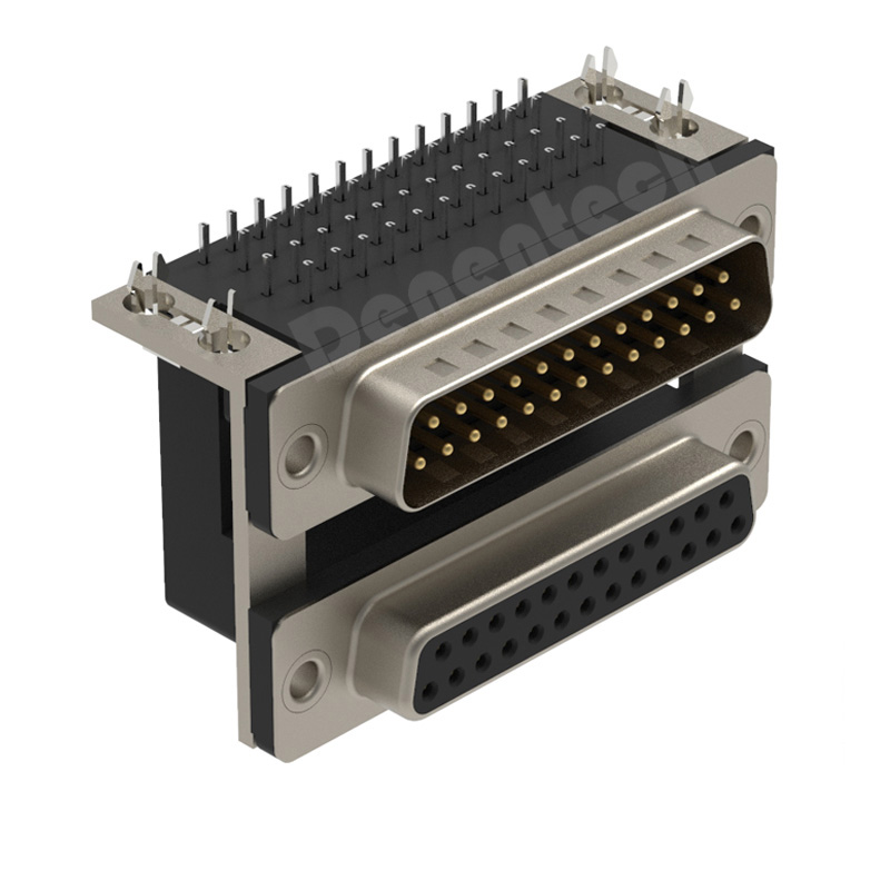 Denentech可定制的D-SUB双胞胎DR25母对25公DR25双胞胎d-sub 25P双层连体连接器