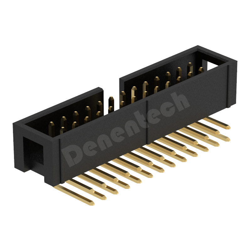 Denentech热销产品2.54mmH8.9双排90度公座简牛连接器