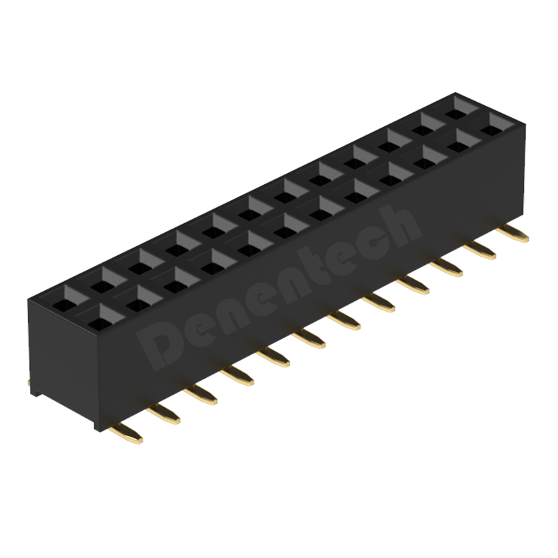 Denentech  优质厂家直销  2.00MM排母H3.5双排SMT 立式贴片  立贴排母 