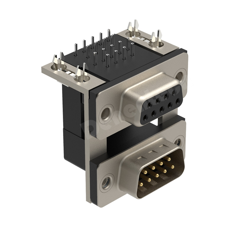 Denentech 工厂直销的高品质的D-SUB双胞胎9P公对9P母 d-sub双层9pin连接器
