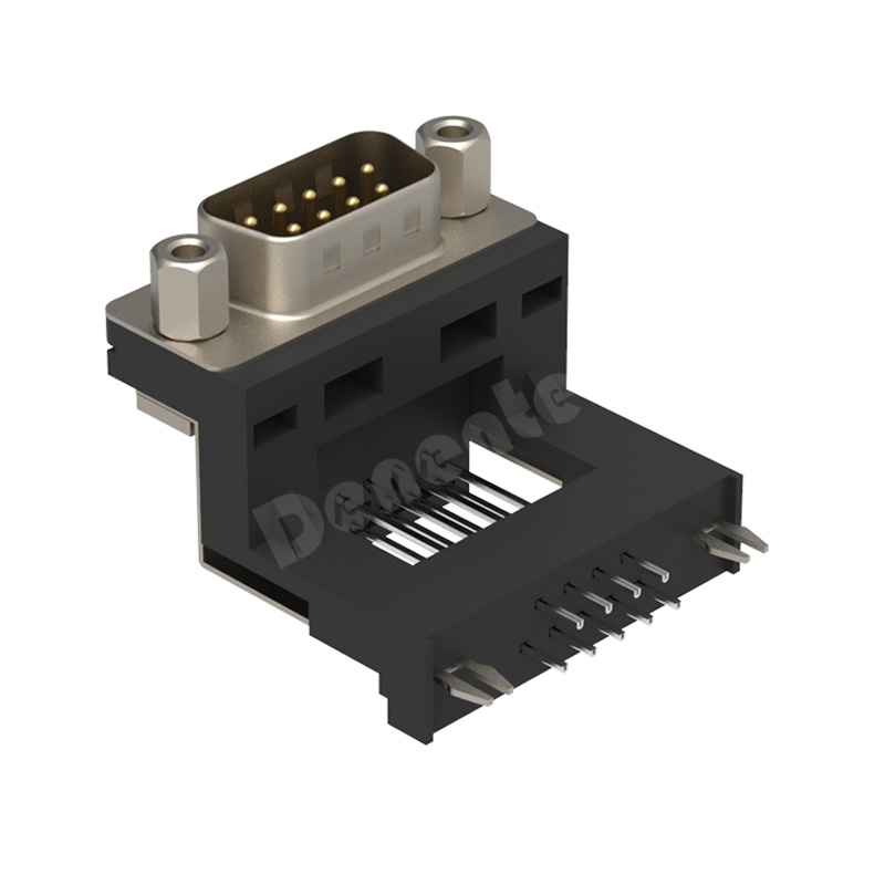 Denentech 工厂直销D-SUB 9P公座高架鱼叉双层连体 插件 d-sub 9P 双胞胎连接器
