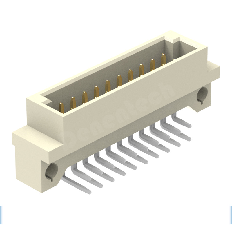 Denentech高质量产品2.54mm双排90度公座连接器DIN41612连接器