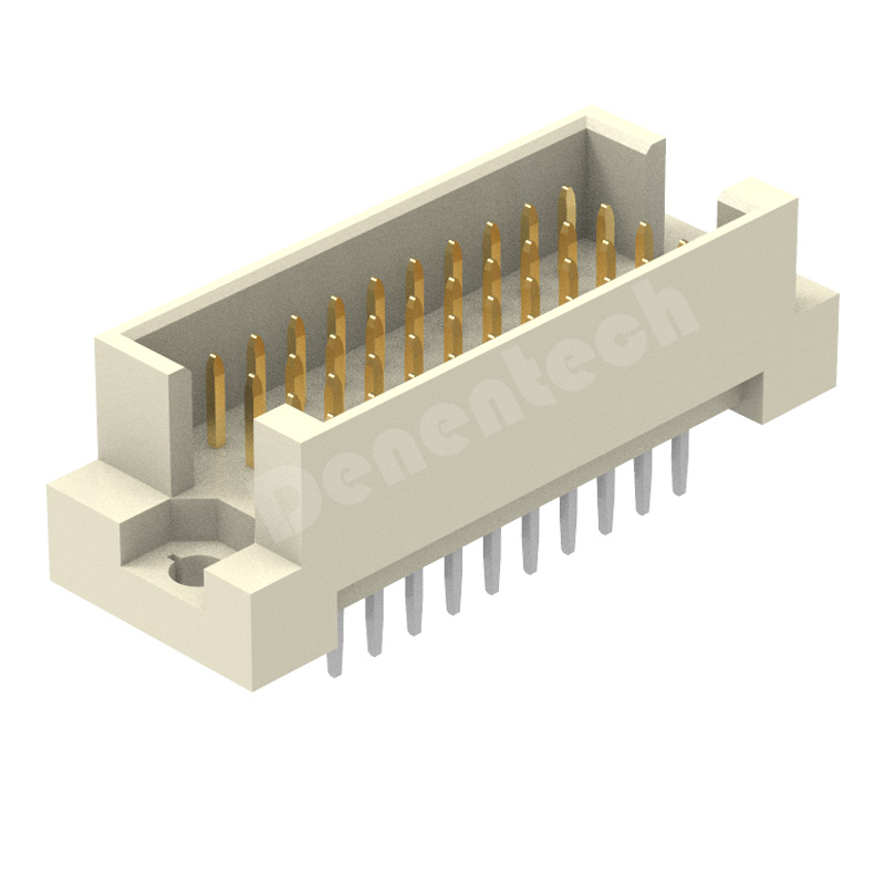 Denentech德能电子2.54mm四排180度直插公座DIN41612连接器