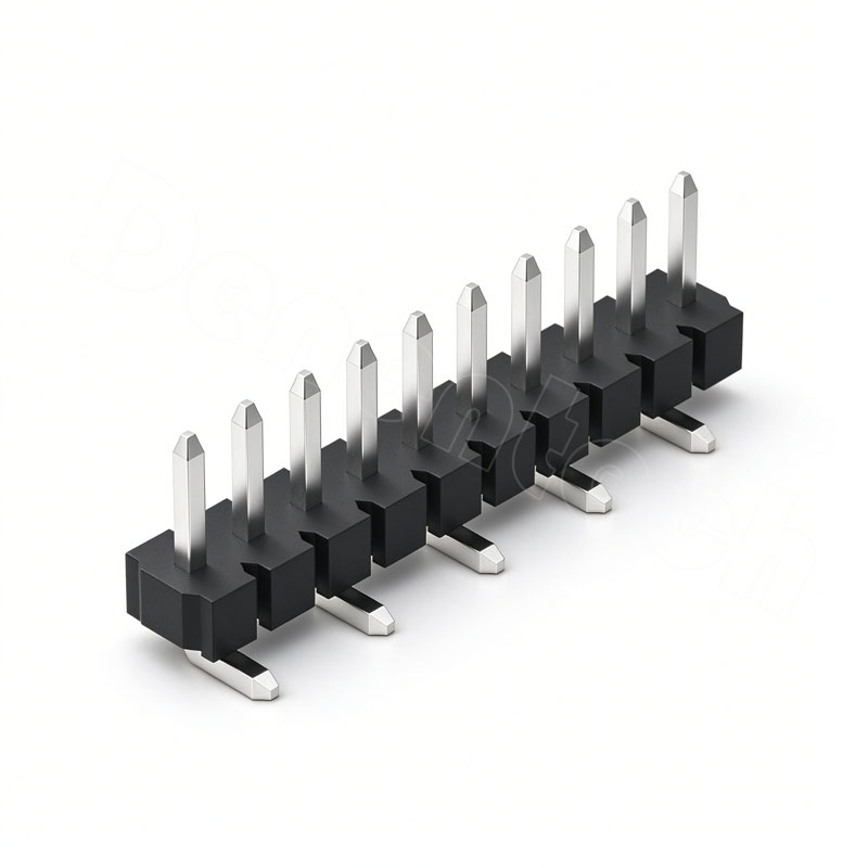 Denentech 3.96mm 间距单排贴片镀锡排针连接器