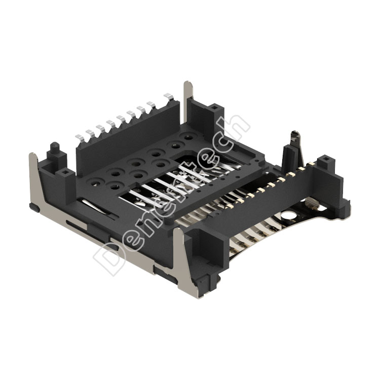 Denentech MicroSD 4.0 Standoff 2.43 push SD卡座 内存卡槽连接器