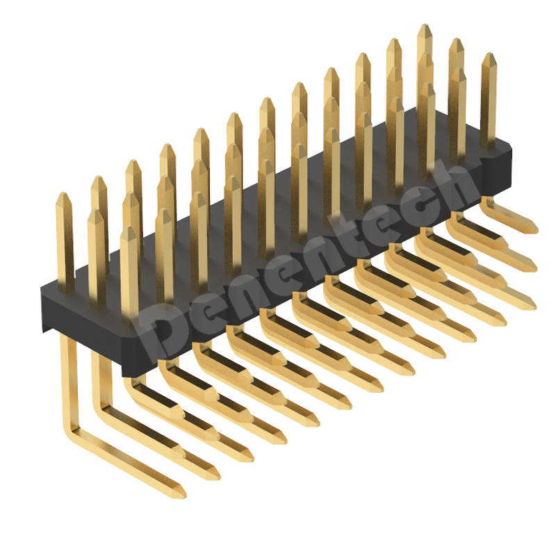 2.54mm pin header triple row dual plastic straight 2.54 mm pin